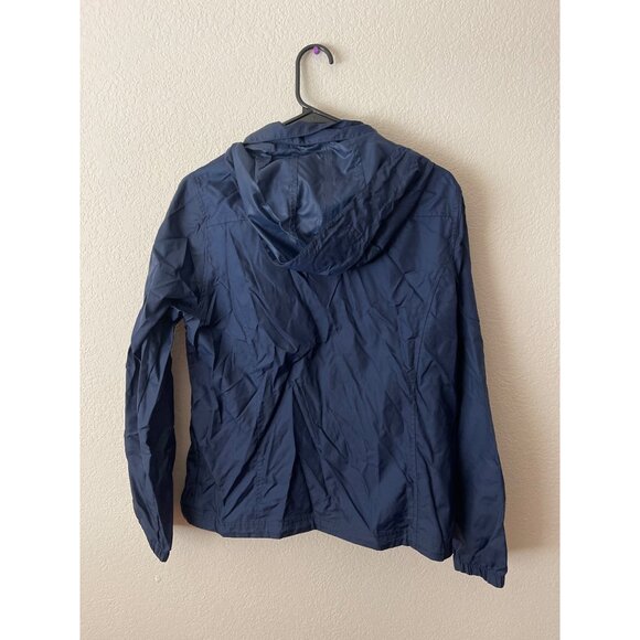 L.L. Bean Women's Windbreaker Zip Up Hooded Rain Coat Blue Size Small - Picture 4 of 4